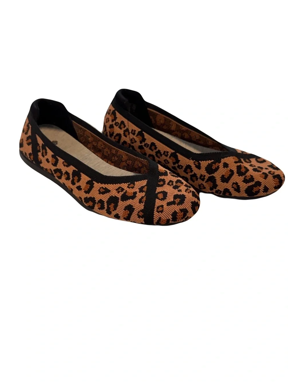 Clarks  Cloudsteppers  Women’s  7  Leopard  Print  Ballet  Flats  Comfort